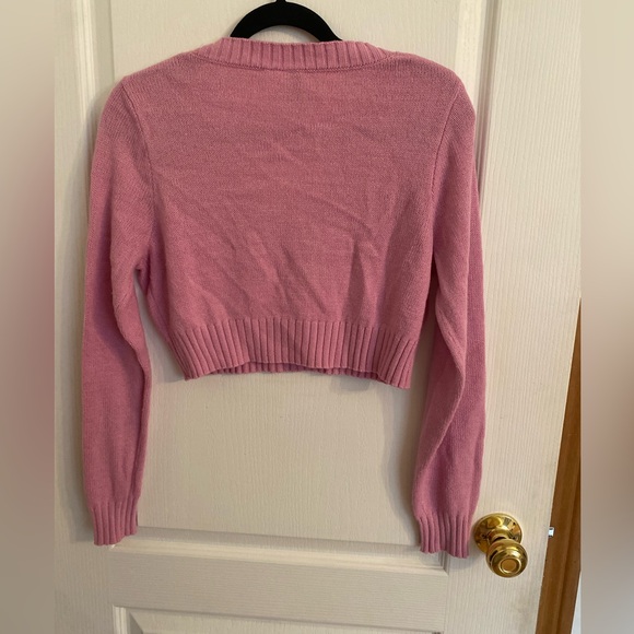 Pink cropped sweater - Picture 3 of 4